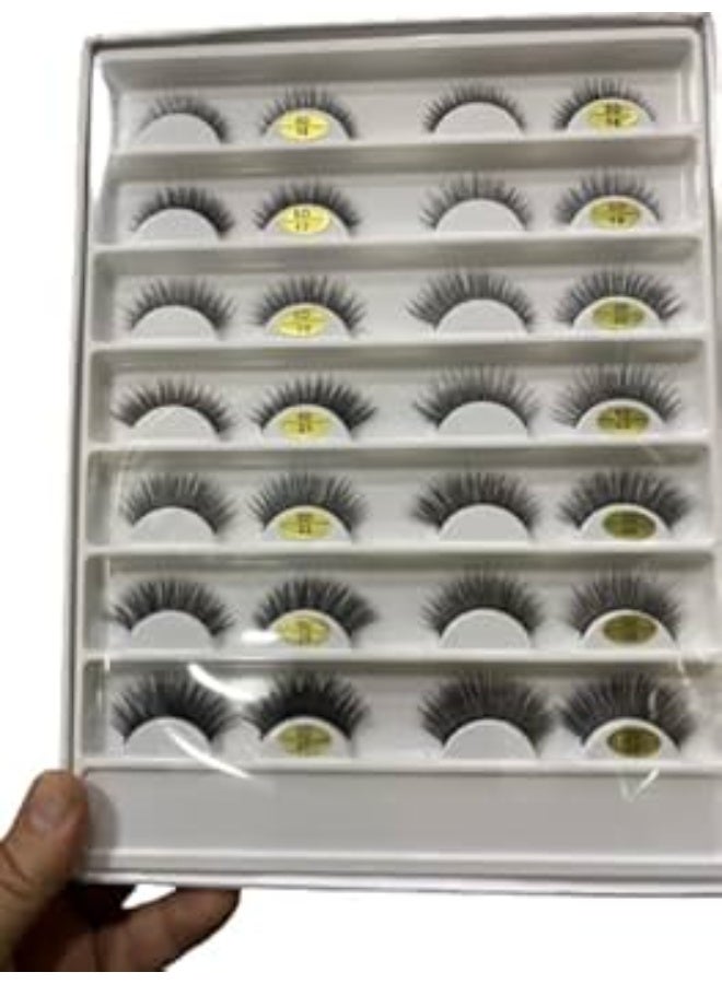 Shein 14 Pairs of Natural Crossed Handmade False Eyelashes – Lightweight 3D Lashes for a Natural and Attractive Look - Image 3